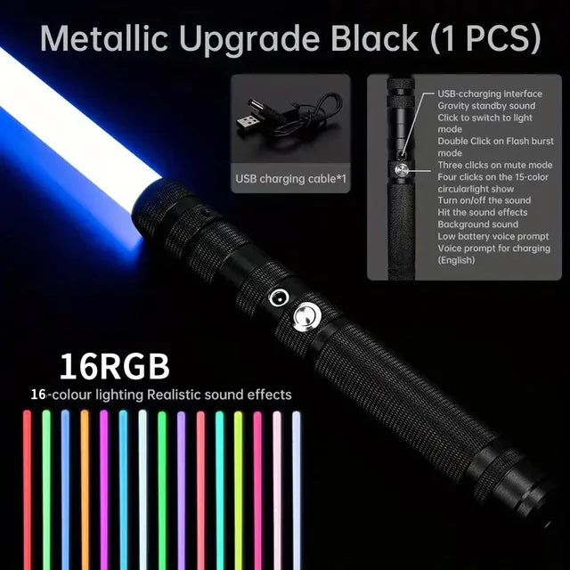 2-in-1 Laser Sword Red and Blue Double LightSaber Transformation