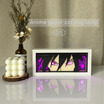 Anime Led Light Box Paper Cut Handmade Night Lamp